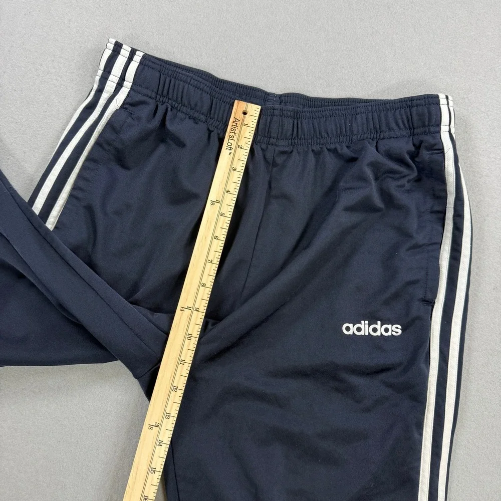 Adidas Track Pants Mens Large Navy Blue 3-Stripe Joggers Athletic Gym Activewear